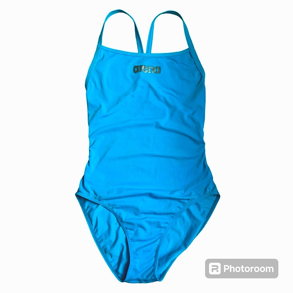 Arena Women's Solid Blue One-Piece Swimsuit